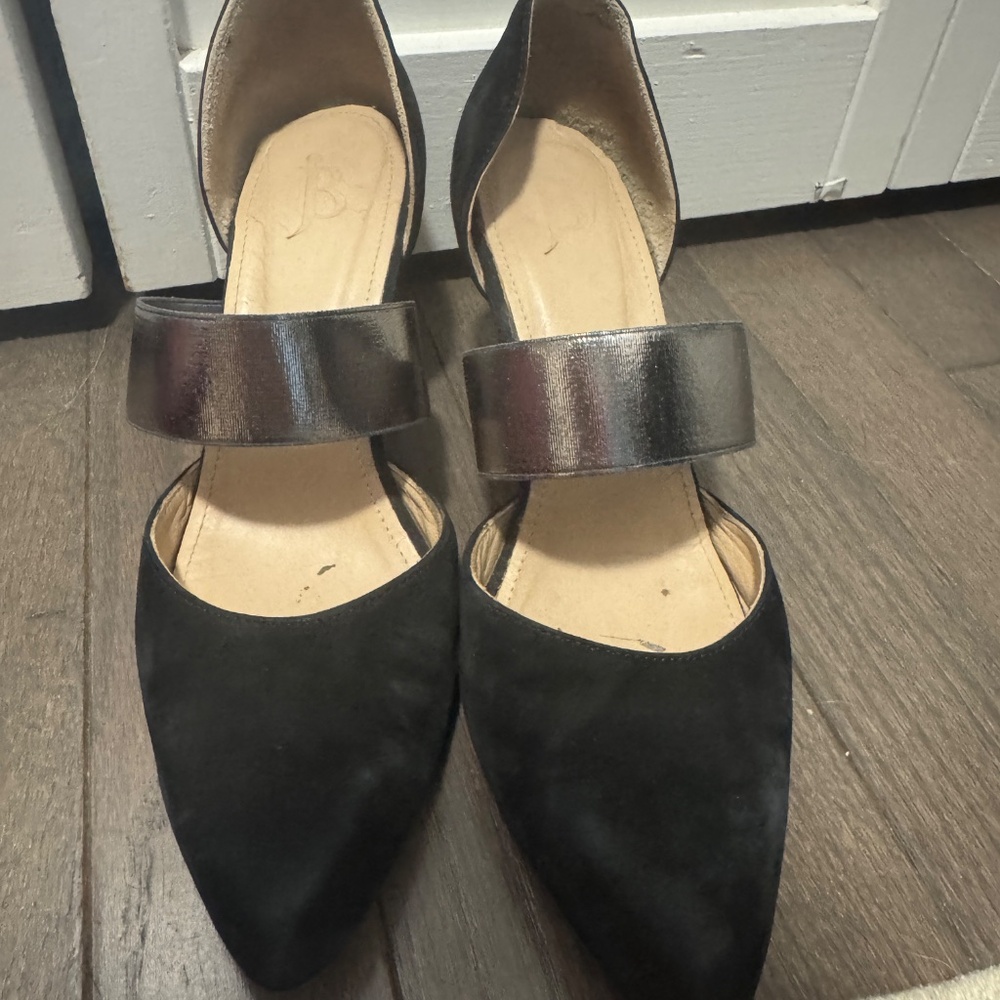 JB Black Suede Heels size 6